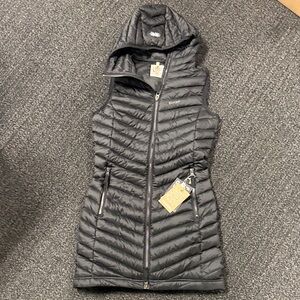 Skechers Women's Black Quilted Hooded Puffer Vest